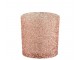 Růžový skleněný svícen Pearl pink - Ø 7*8 cm J-Line by Jolipa