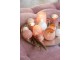 Růžový skleněný svícen Pearl pink - Ø 7*8 cm J-Line by Jolipa