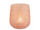 Růžový skleněný svícen Pearl pink - Ø 10*12cm J-Line by Jolipa