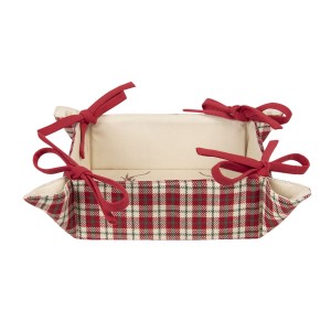 Oboustranný košík na pečivo s jelenem Cosy Lodge - 35*35*8 cm