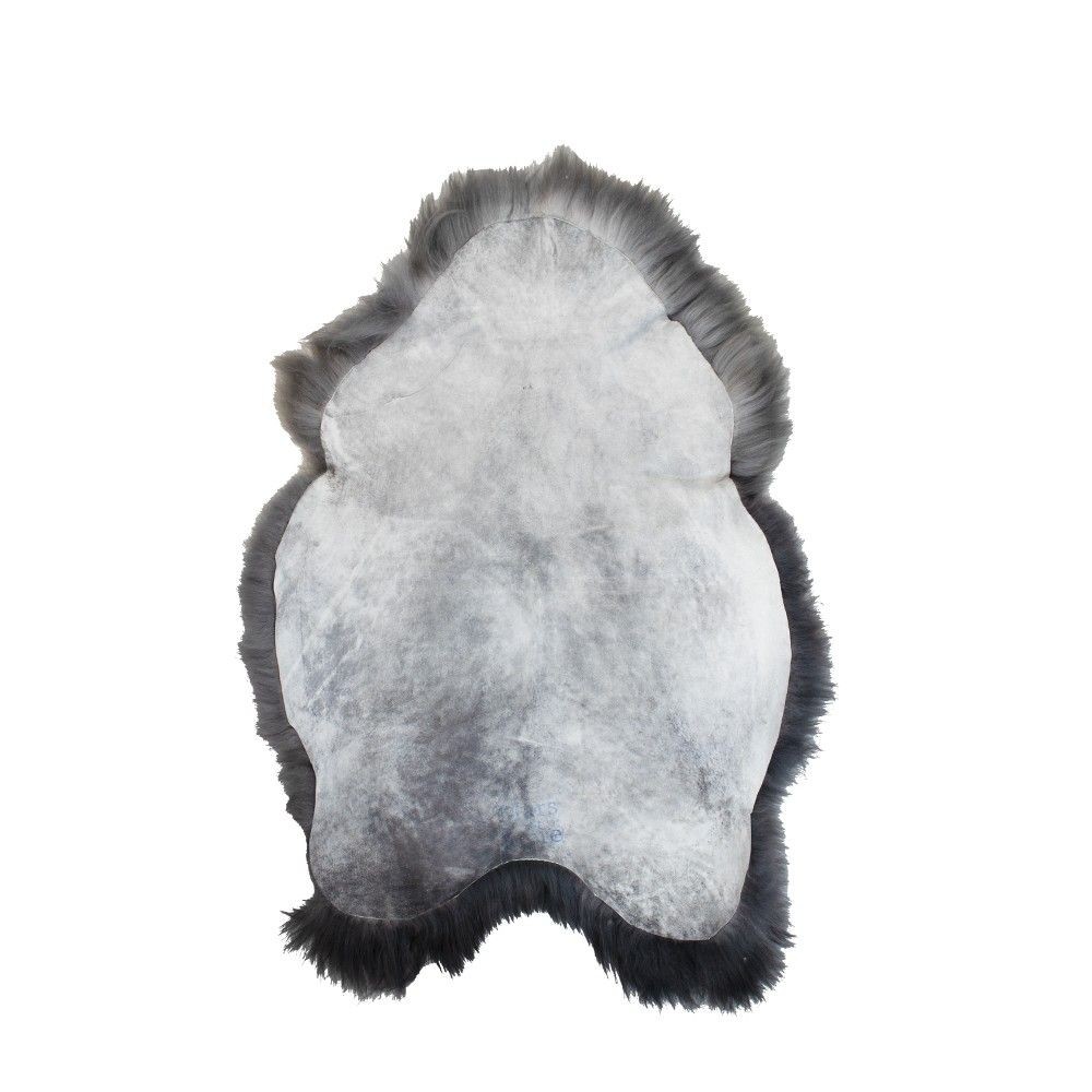 Šedá stříbrná kůže s černými konečky z Islandské ovce Iceland grey - 115*75*5cm