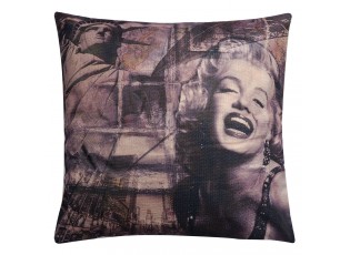 Polštář Amerika s potiskem Marilyn Monroe a sochou Svobody - 43*43 cm