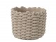 Šedý cementový obal na květináč ve tvaru košíku - Ø 20,5*17,5 cm
