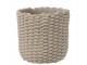 Šedý cementový obal na květináč ve tvaru košíku - Ø 29,5*28 cm