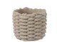 Šedý cementový obal na květináč ve tvaru košíku - Ø 16,5*14,5 cm