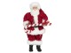 Vánoční dekorace Santa s cukrovou hůlkou - 14*14*28 cm Clayre & Eef
