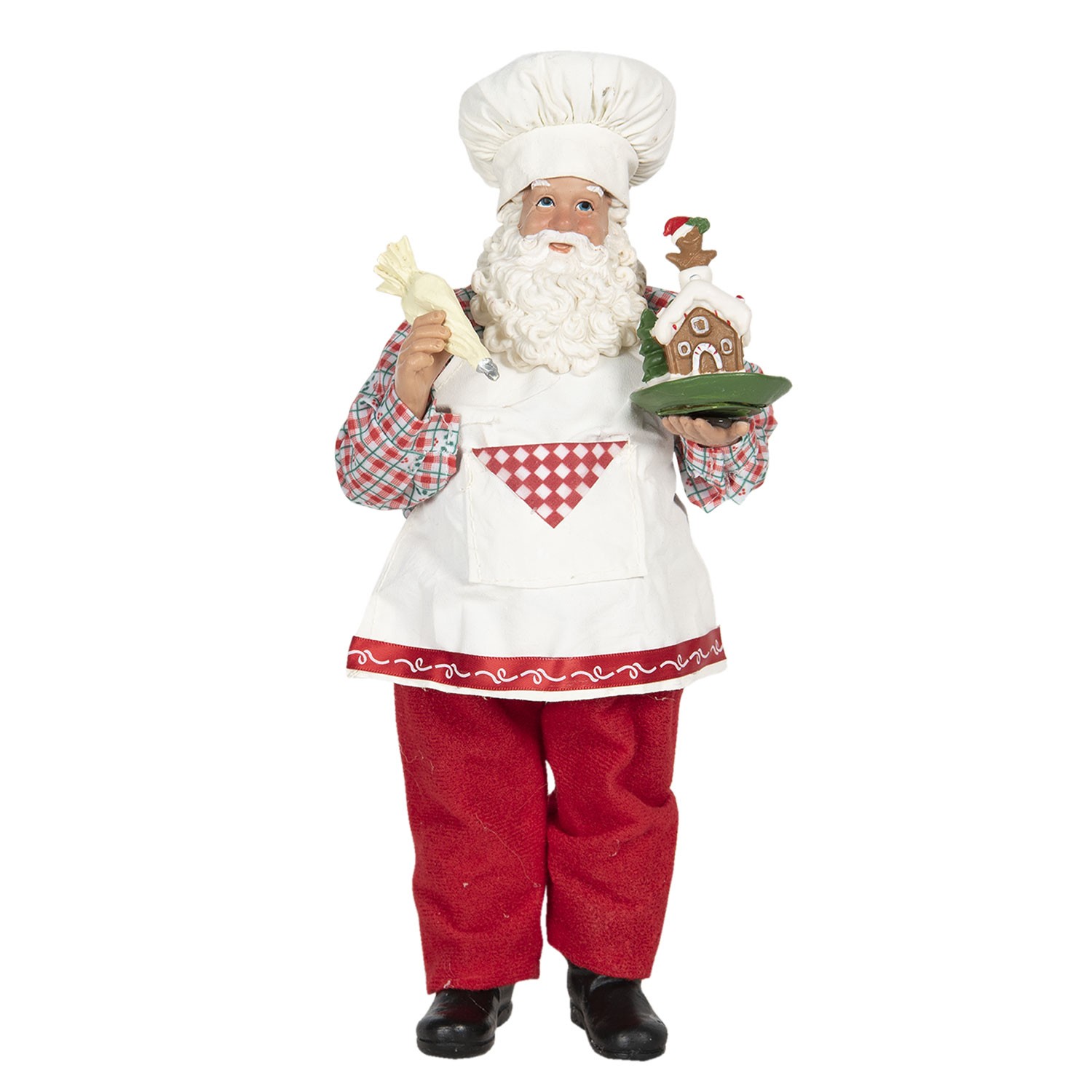 Vánoční dekorace Santa cukrář - 13*10*28 cm