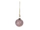 Růžová skleněná vánoční koule - Ø 10*10 cm
