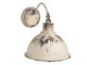 Nástěnná vintage bílá retro lampa Helene - 43*28*31 cm