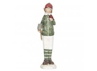 Dekorační figurka dítěte s ptačí budkou Bebe - 4*4*16 cm