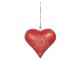 Červené kovové závěsné srdce Coeur - 27*12*27 cm