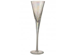 Duhová sklenička na šampaňské Oil transparent - Ø 7*28 cm