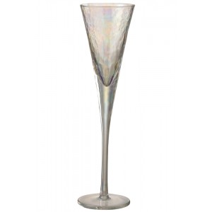 Duhová sklenička na šampaňské Oil transparent - Ø 7*28 cm
