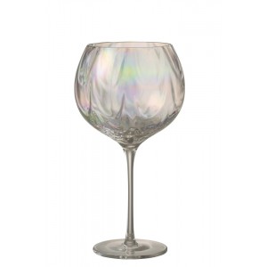Duhová sklenička na víno Oil transparent - Ø 11*21 cm