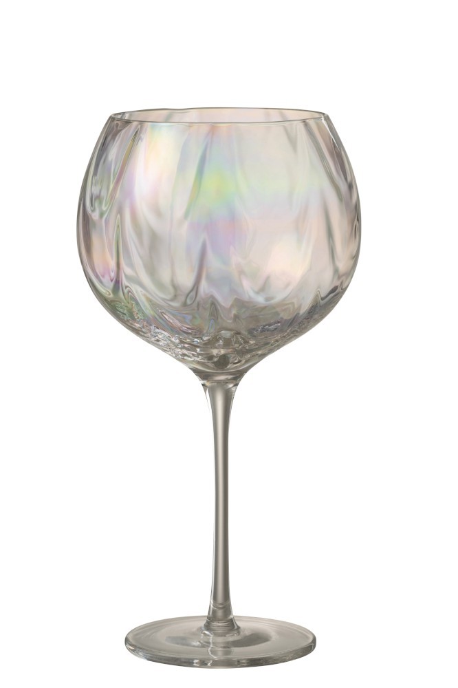 Duhová sklenička na víno Oil transparent - Ø 11*21 cm J-Line by Jolipa