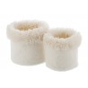 Sada 2 bílých chlupatých obalů na květináče Plush pots – Ø 27 *25 cm