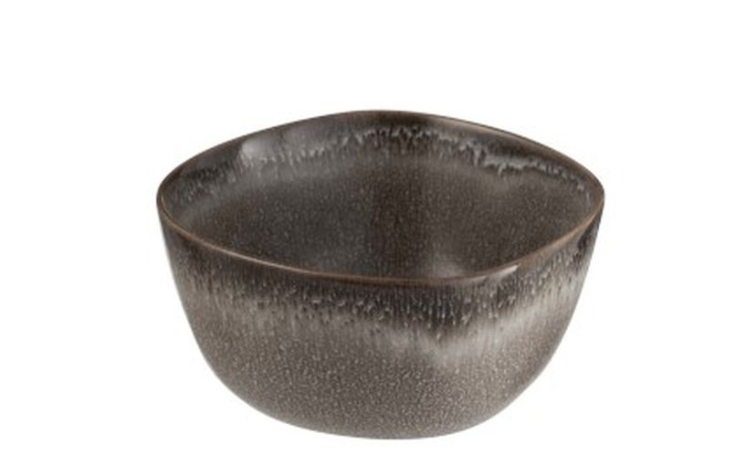 Šedo-hnědá miska Louise taupe - 11*12*6cm