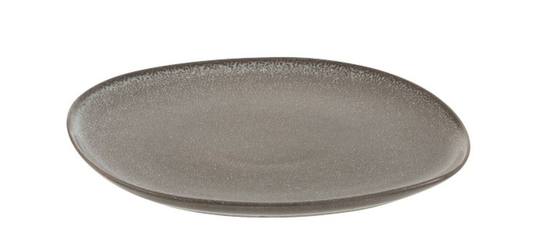Šedo-hnědý jídelní talíř Louise taupe - 26*25*1,5cm
