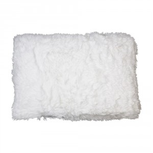 Bílý chlupatý polštář White - 40*60*15cm
