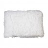 Bílý chlupatý polštář White - 40*60*15cm