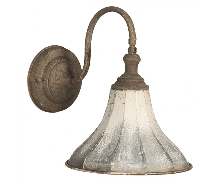Krémová vintage nástěnná lampa s patinou Molly - 31*23*27 cm