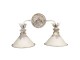 Krémová kovová nástěnná vintage lampa Blow - 56*30*33 cm