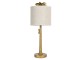 Zlatá stolní lampa Palma s béžovým stínidlem - Ø 20*53 cm E27/max 1*60W Clayre & Eef