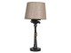 Černá stolní lampa Palma s hnědým stínidlem - Ø 25*5 cm E27/max 1*60W