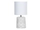 Stolní lampa s listy a bílým stínidlem - Ø 15*31 cm E14/max 1*40W