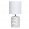 Stolní lampa s listy a bílým stínidlem - Ø 15*31 cm E14/max 1*40W
