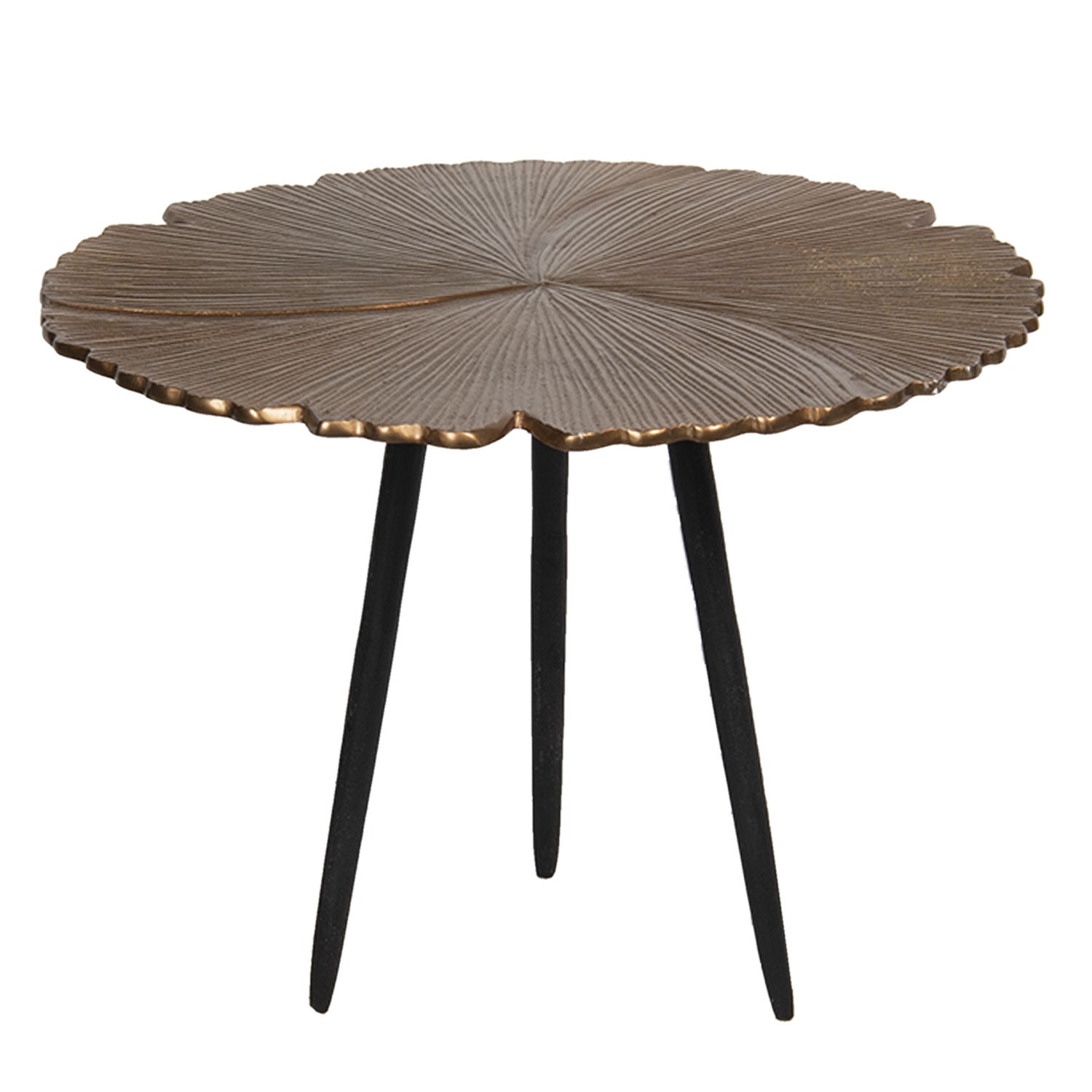 Odkládací stolek s vějířovitým designem Coquilles – Ø 50*36 cm Clayre & Eef