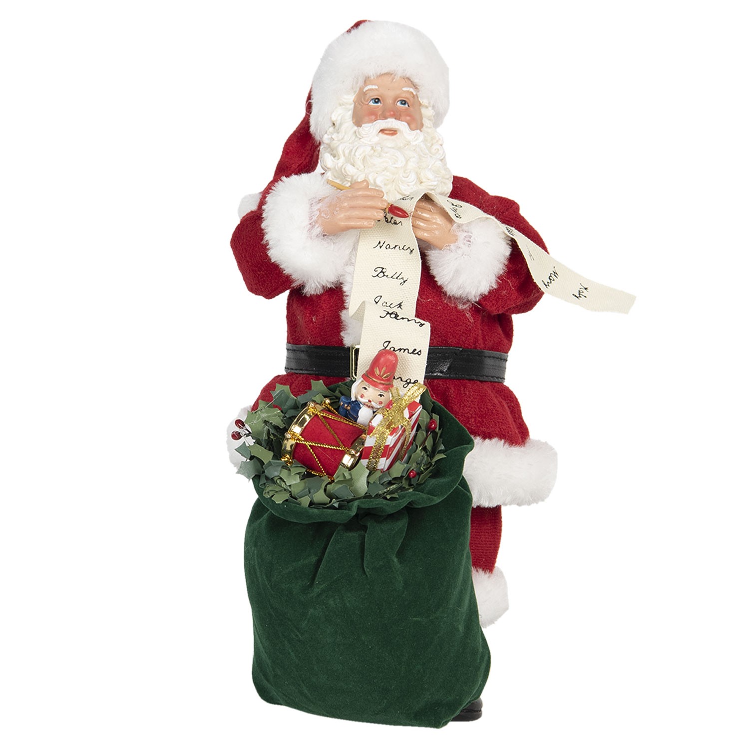 Vánoční dekorace Santa s pytlem vánočních dárků - 17*13*28 cm 64651