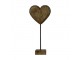 Dekorace srdce z mangového dřeva na podstavci- 45cm