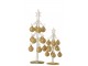 Skleněný stromek se zlatými koulemi Baubles Stars – 10*10*20 cm
