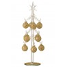 Skleněný stromek se zlatými koulemi Baubles Stars Medium – 12*12*30 cm