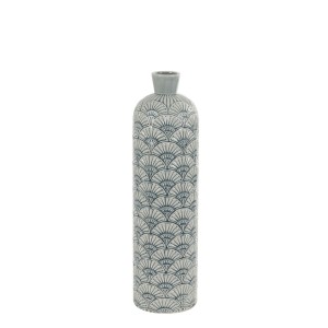 Šedomodrá keramická váza Potenza - Ø16*59 cm