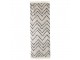 Béžový bavlněný koberec s cikcak vzorem ZigZag - 75*220cm