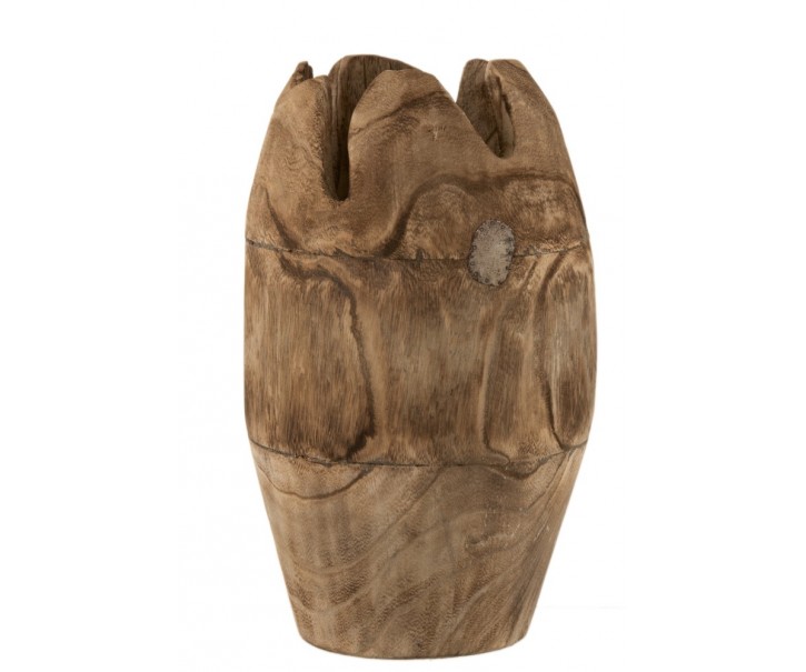 Dřevěná váza v přírodním provedení Inégal - ∅ 23*40,5 cm