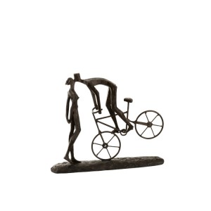 Soška Couple - žena a muž na kole - 36*9*30,5 cm