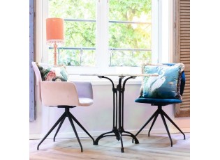 Sametový polštář bílé volavky se zlatými třásněmi Frill - 45*45*10cm