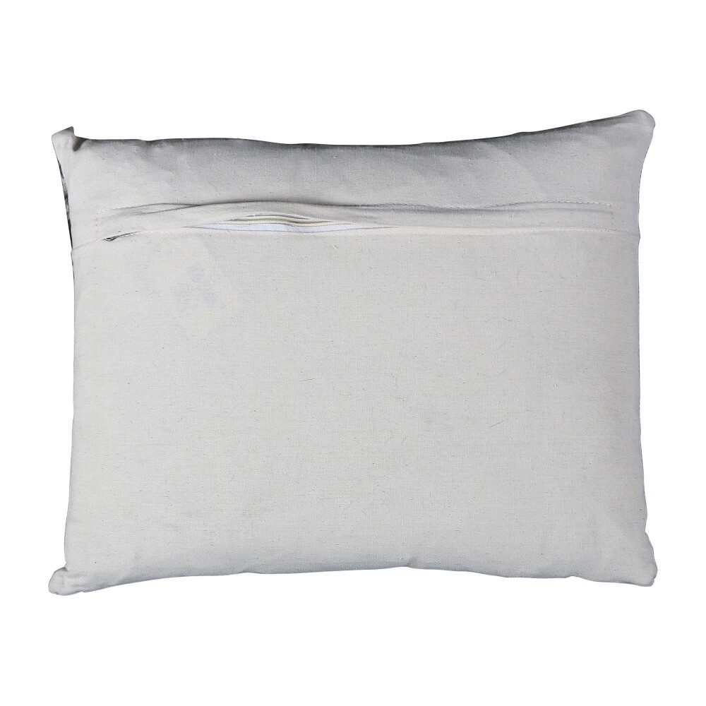 Polštář z hovězí kůže s viditelnými černými stehy - 35*45*15cm