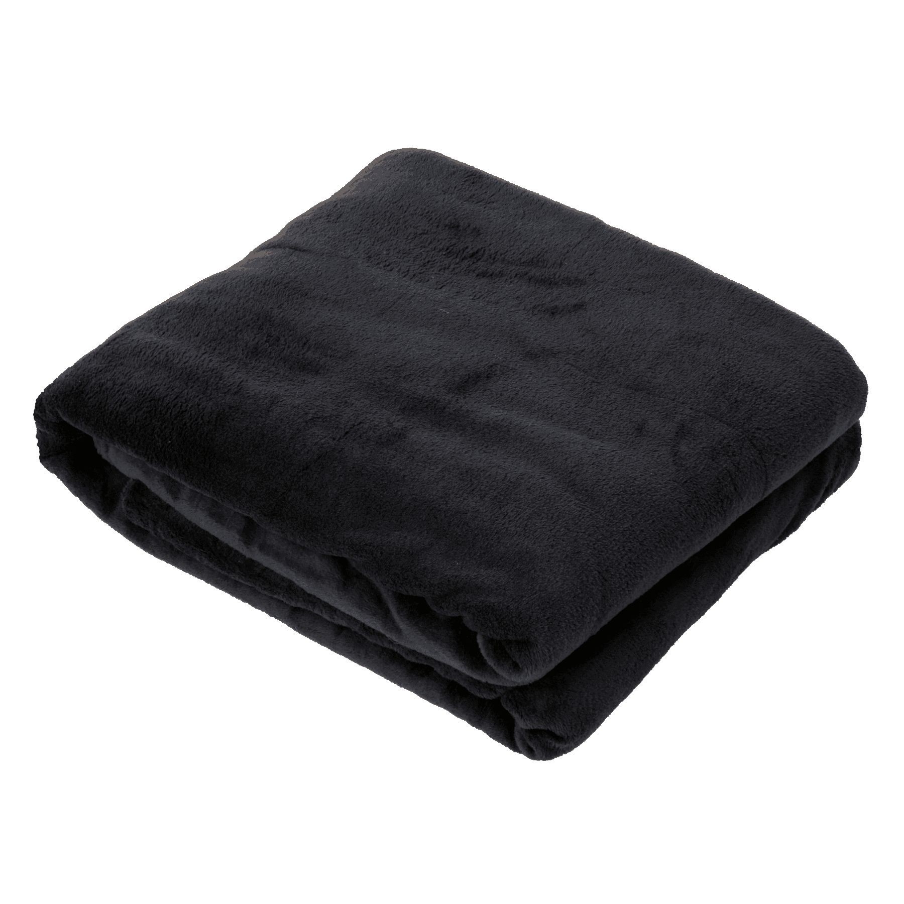 Černý plyšový pléd Olaf black - 150*200 cm