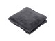 Šedý plyšový pléd Olaf dark grey - 150*200 cm