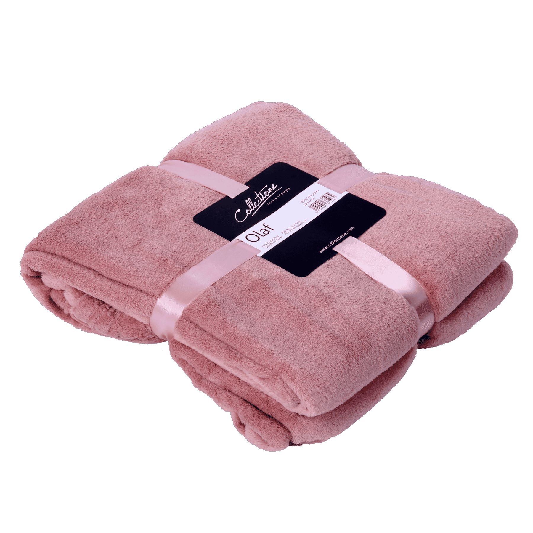 Růžový plyšový pléd Olaf old pink - 150*200 cm