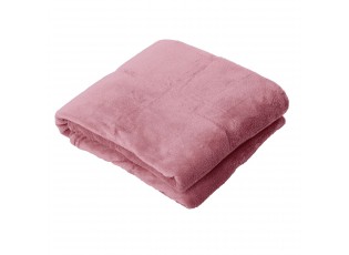 Růžový plyšový pléd Olaf old pink - 150*200 cm