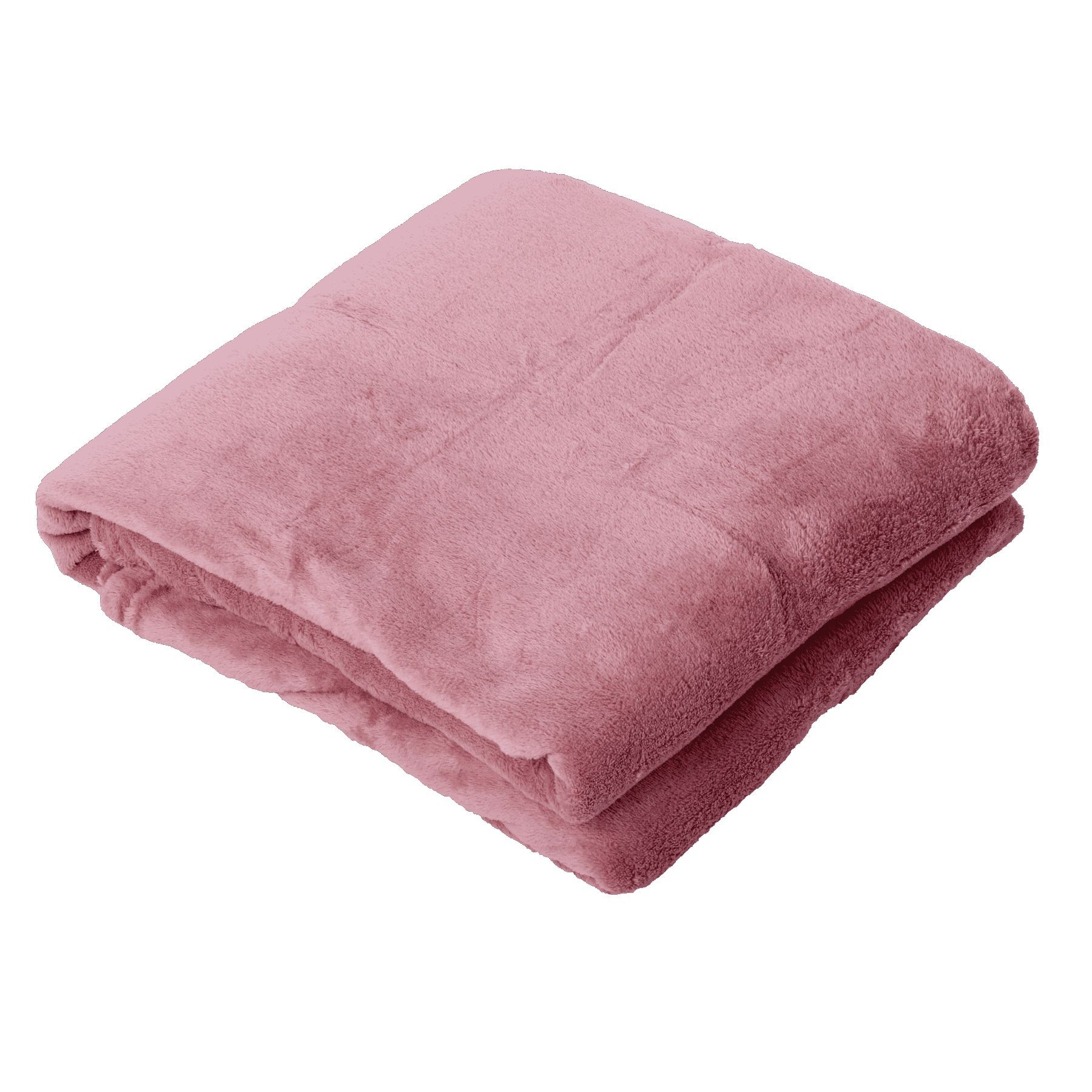 Růžový plyšový pléd Olaf old pink - 150*200 cm