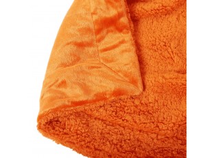 Oranžový chlupatý pléd Denmark orange rust - 150*200 cm