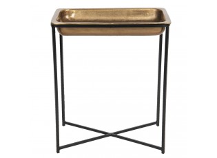 Vintage odkládací stolek ve zlatém provedení Marrok - 53*54*62 cm