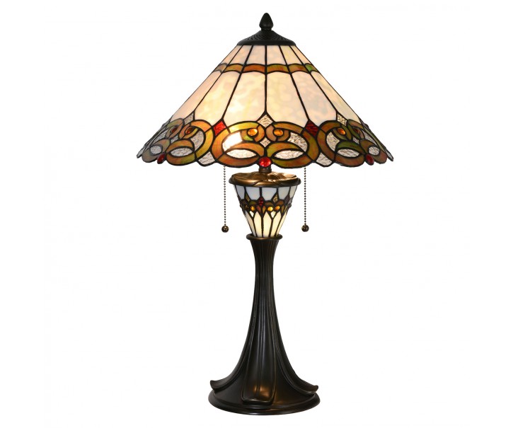 Stolní Tiffany lampa Bretzel – Ø 40*61 cm