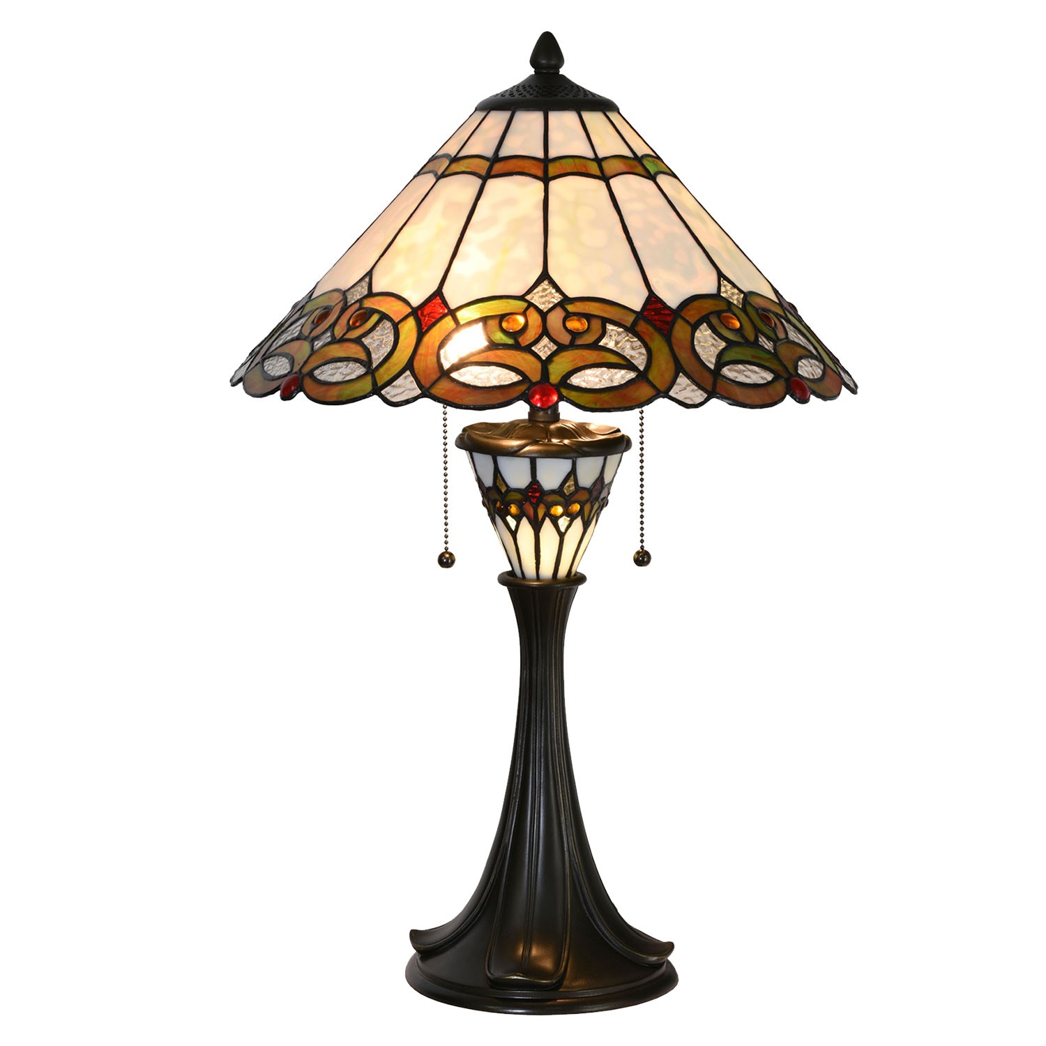 Stolní Tiffany lampa Bretzel – Ø 40*61 cm Clayre & Eef